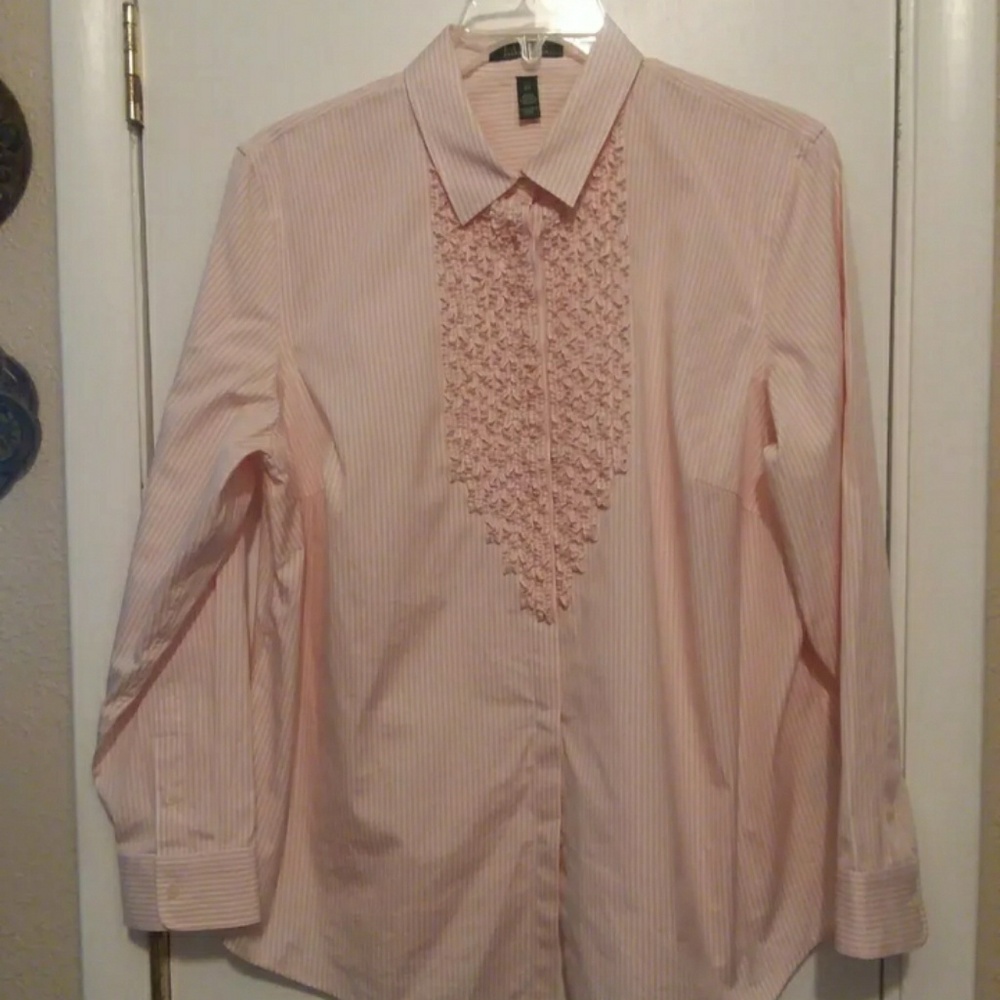 Plus size 2x long sleeve button-front shirt J Jill